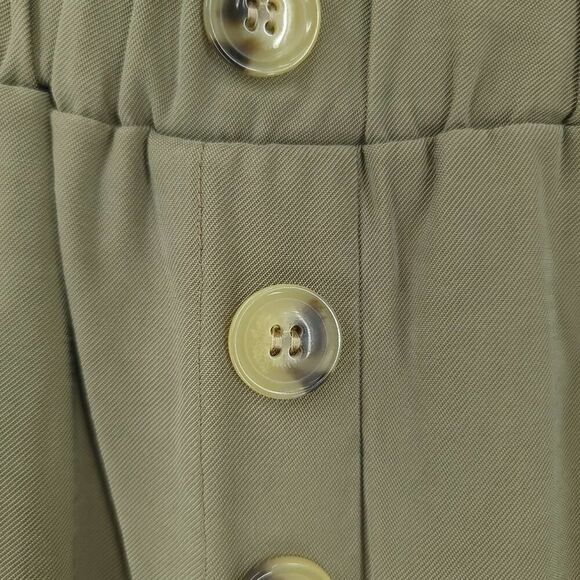 ZARA Green Paperbag Cuffed Pants SM - Picture 4 of 8